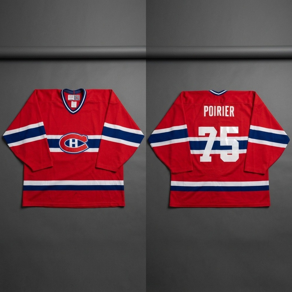 Vintage CCM Montreal Canadiens Jersey Mens XL Poirier 75 Made Canada NHL